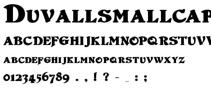 DuvallSmallCaps Bold font